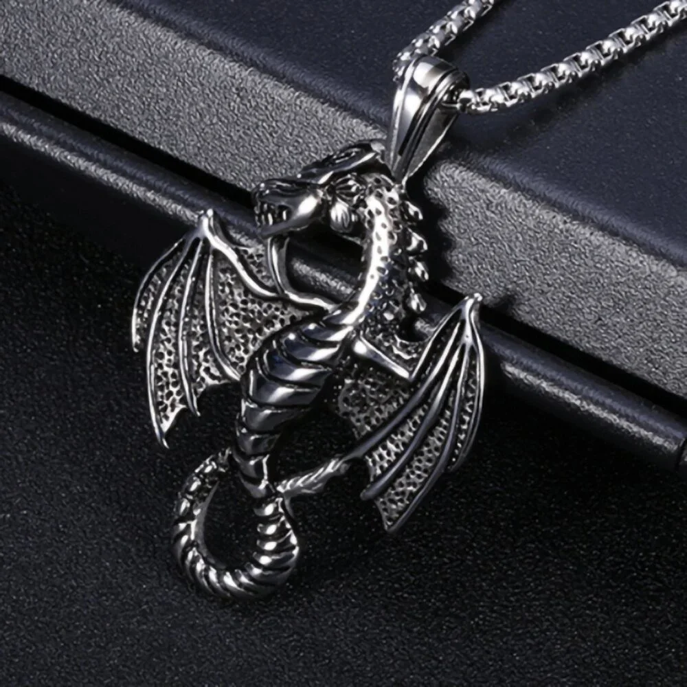 Fashion Flying Dragon Necklace for Men, BL55590014